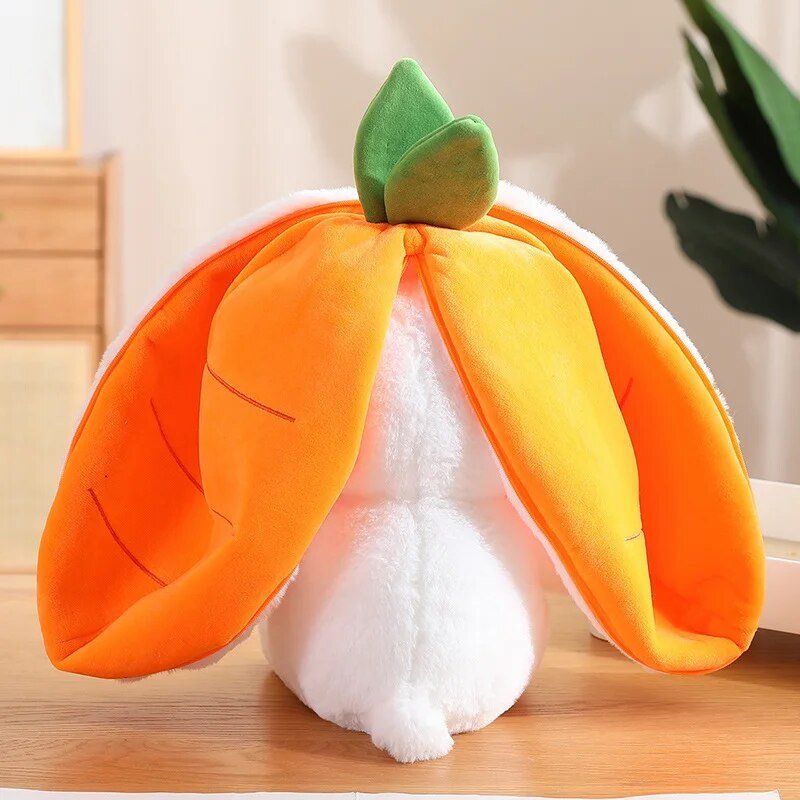 Reversible Rabbit Stuffed Animal in a Strawberry or Carrot, 7-14" | 18-35   cm