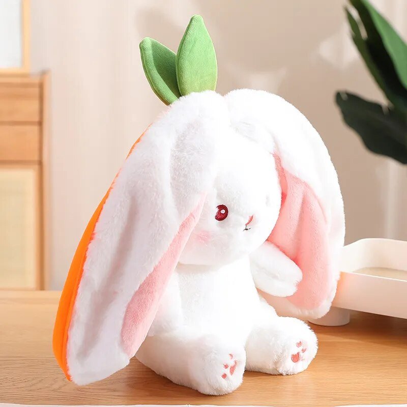 Reversible Rabbit Stuffed Animal in a Strawberry or Carrot, 7-14" | 18-35   cm